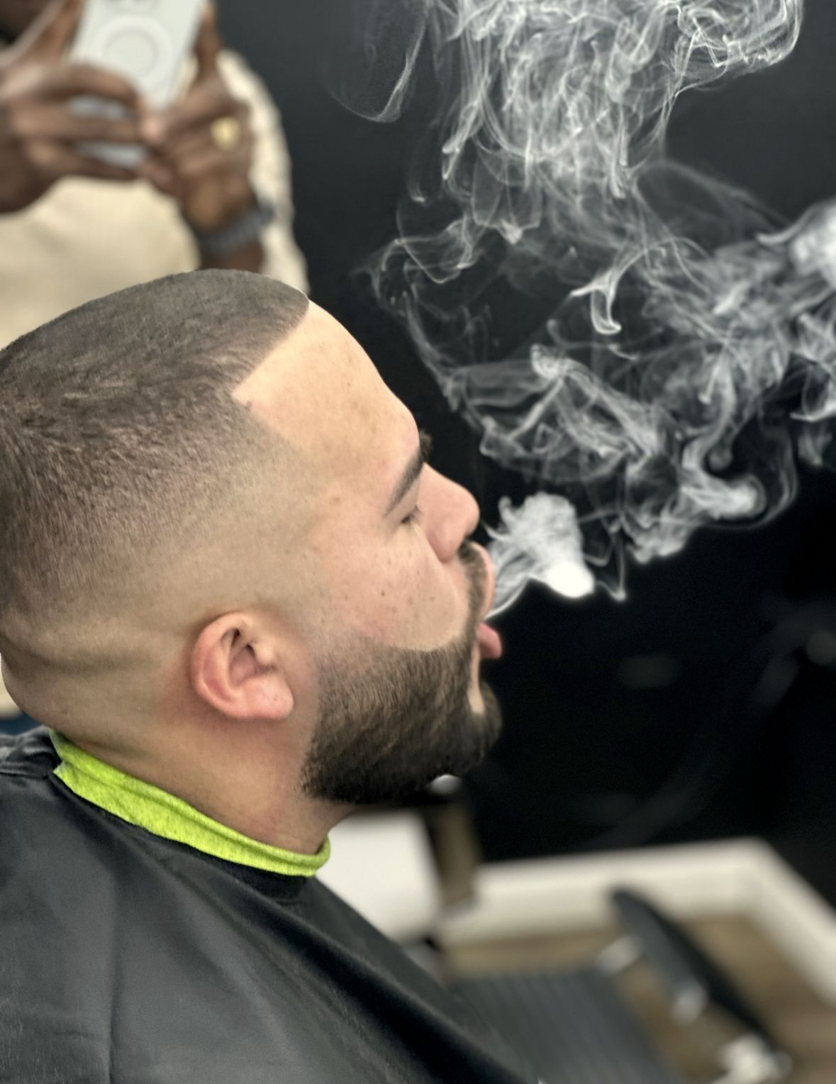 The finish on a skin fade